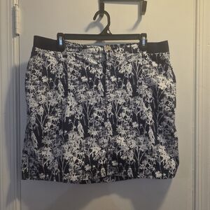 Floral Blue and White Women's Skort